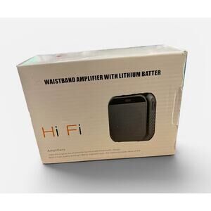 Hi Fi Waistband Voice Amplifier wired microphone headset NEW Lithium Battery